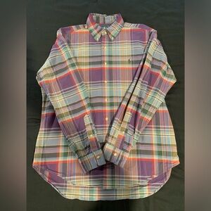 Purple and green Ralph Lauren long sleeve button down shirt